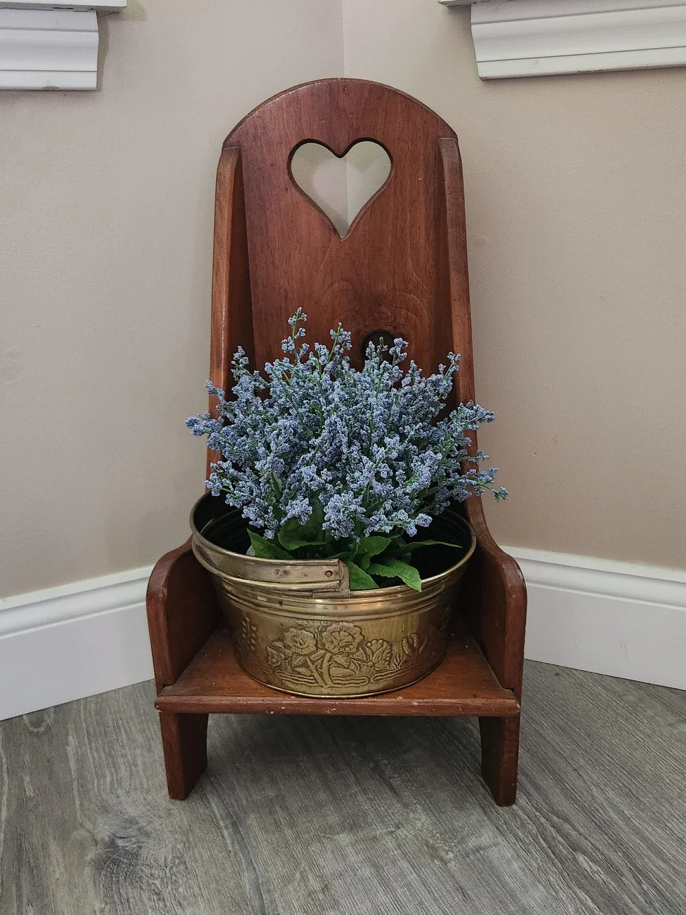 Brass Decorative Flower Basket / Planter with Handle